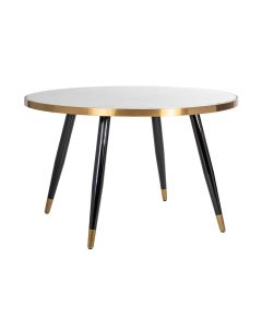 Delia White Marble Effect Dining Table