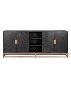 Blackbone Black & Brass Sideboard with Shelves