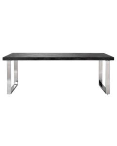 Blackbone Black & Silver Dining Table 180cm