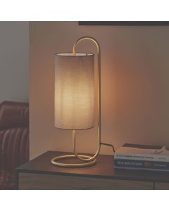 Selwyn Grey & Brass Table Lamp