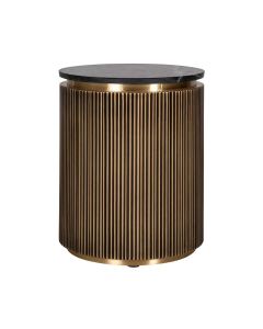 Ironville Gold Drum Side Table