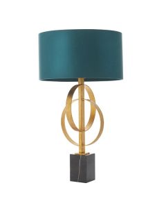 Vermont Gold Table Lamp in Teal