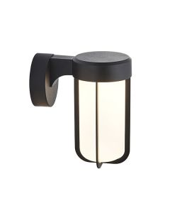 Windsor Frosted Outdoor Wall Light 16W Black
