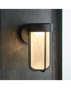Windsor Frosted Outdoor Wall Light 16W Black