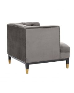 Chair Castelle in Grey Velvet