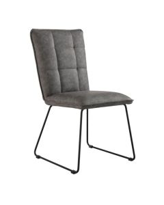 Norwich Dining Chair with Angled Legs in Grey