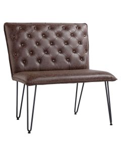 Reading 1.5 Seater Dining Bench with Hairpin Legs in Brown