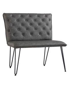 Reading 1.5 Seater Dining Bench with Hairpin Legs in Grey
