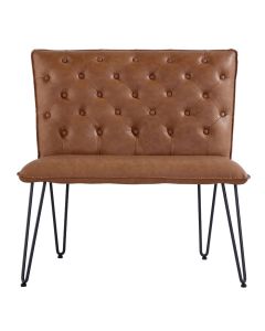Reading 1.5 Seater Dining Bench with Hairpin Legs in Tan