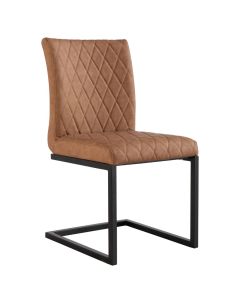 Portsmouth Diamond Stitch Dining Chair in Tan