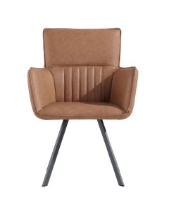 Lincoln Dining Chair with Arms in Tan