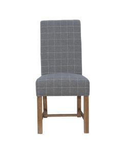 Truro Dining Chair in Check Grey