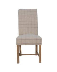 Truro Dining Chair in Check Natural