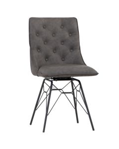 Brighton Studded Back Dining Chair in Grey