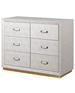 Chest of Drawers Carr in Faux Shagreen