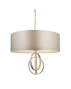 Vermont Large Silver Pendant Light in Mink