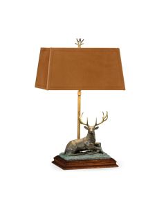 Table Lamp Deer in Dark Bronze - Left