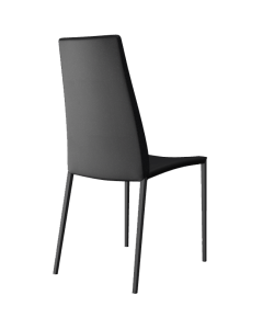 Dining Chair Aida in Black Faux Leather