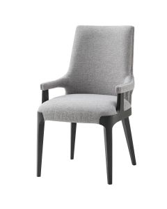 Dayton Dining Chair with Arms in Matrix Pewter