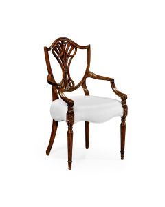 Dining Chair with Arms Sheraton in Antique Mahogany
