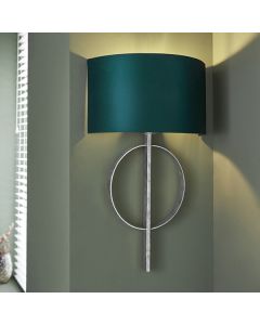 Vermont Silver Wall Light in Teal