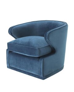 Eichholtz Chair Dorset in Blue Velvet 