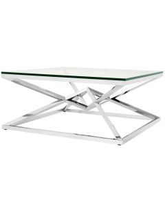 Eichholtz Coffee Table Connor - Polished stainless steel