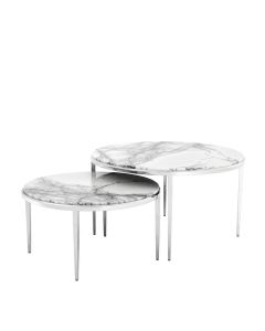 Eichholtz Coffee Table Fredo Set of 2 with Marble Top