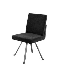 Eichholtz Dining Chair Dirand with Swivel Base - Black Velvet