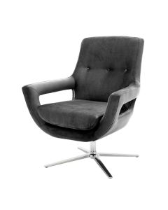 Swivel Chair Flavio - Granite Grey