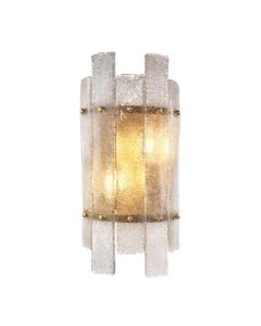 Eichholtz Wall Light Caprera in Glass & Antique Brass