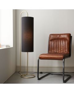 Selwyn Black & Brass Floor Lamp