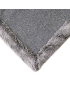 Faux Fur Blanket Alaska in Grey