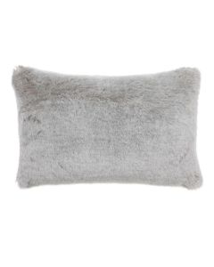 Faux Fur Cushion Alaska in Silver