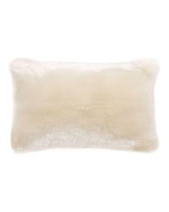 Faux Fur Cushion Alaska in White