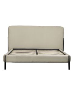 Seattle Upholstered Double Bed in Oatmeal