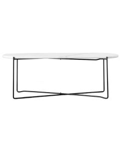Hackney White Marble Effect Coffee Table