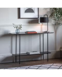 Mesa Black Marble Effect Console Table