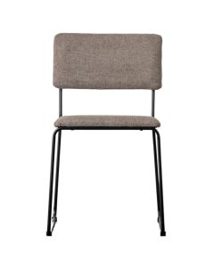 Luton Chocolate Brown Fabric Dining Chair Set of 2