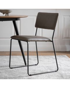 Luton Oatmeal PU Dining Chair Set of 2