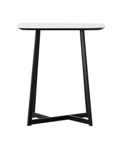 Charlotte White Marble Effect Side Table