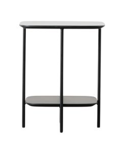 Mesa Black Marble Effect Side Table