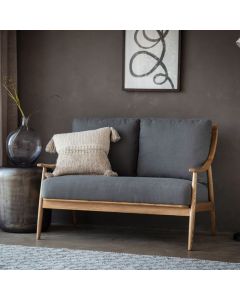 Millow 2 Seater Dark Grey Linen Sofa