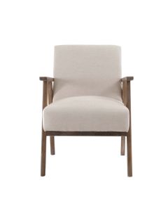 Hereford Natural Linen Mid Century Style Armchair