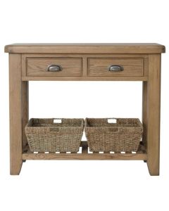 Rustic Console Table with 2 Drawers