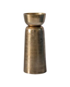 Axel Large Gold Pillar Candle Holder