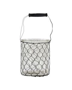 Adley Clear Glass Wire Lantern Small