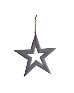Madeline Hanging Grey Wooden Star Small