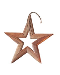 Madeline Hanging Natural Wooden Star Small