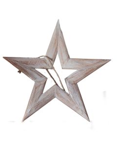 Madeline Hanging White Wooden Star Small